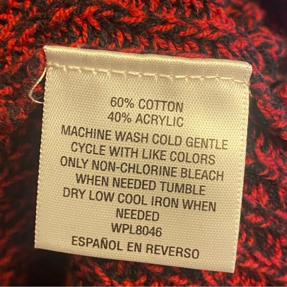 Style & Co. Womens Lace-Up Tunic Sweater Red Medium cotton blend - Picture 5 of 12